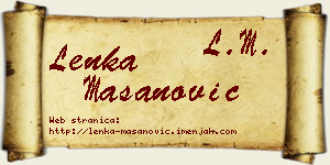 Lenka Mašanović vizit kartica